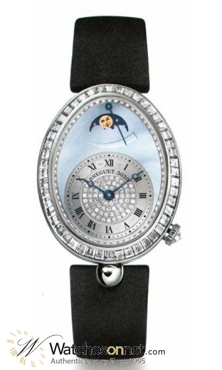 Breguet Reine De Naples  Automatic Women's Watch, 18K White Gold, Mother Of Pearl & Diamonds Dial, 8909BB/VD/864.D00D