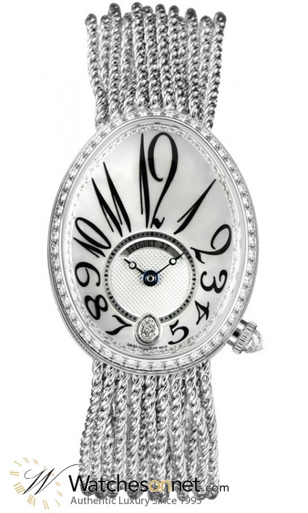 Breguet Reine De Naples  Automatic Women's Watch, 18K White Gold, Mother Of Pearl & Diamonds Dial, 8918BB/58/J39.D00D