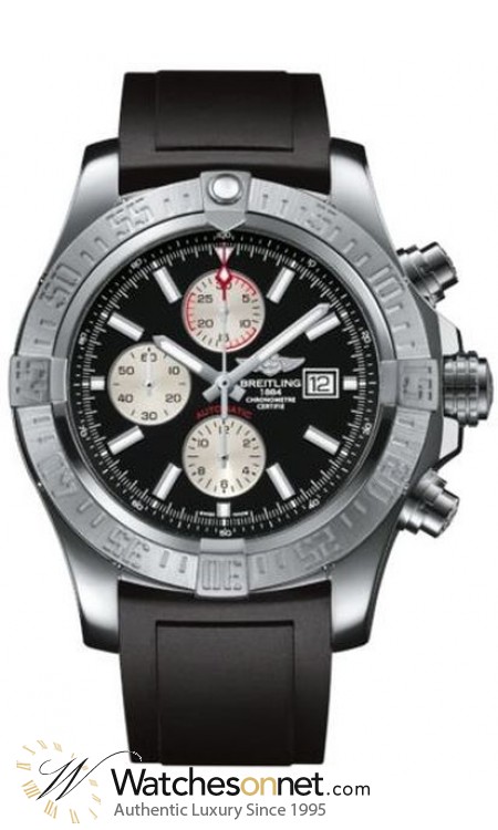 Breitling Super Avenger II  Automatic Men's Watch, Stainless Steel, Black Dial, A1337111.BC29.137S
