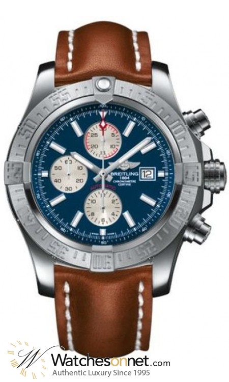 Breitling Super Avenger II  Automatic Men's Watch, Stainless Steel, Blue Dial, A1337111.C871.439X