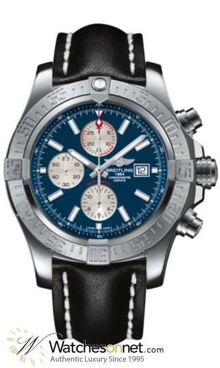 Breitling Super Avenger II  Automatic Men's Watch, Stainless Steel, Blue Dial, A1337111.C871.442X