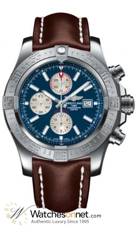 Breitling Super Avenger II  Automatic Men's Watch, Stainless Steel, Blue Dial, A1337111.C871.444X