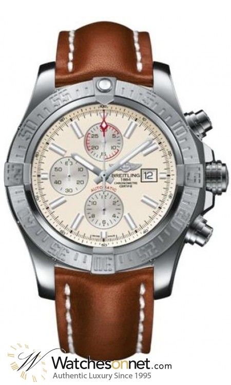 Breitling Super Avenger II  Automatic Men's Watch, Stainless Steel, Silver Dial, A1337111.G779.439X
