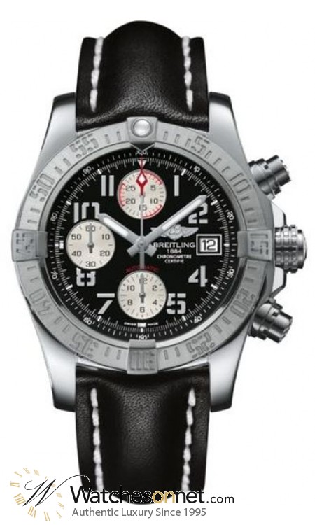 Breitling Avenger II  Automatic Men's Watch, Stainless Steel, Black Dial, A1338111.BC33.435X