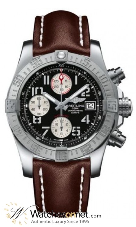 Breitling Avenger II  Automatic Men's Watch, Stainless Steel, Black Dial, A1338111.BC33.437X