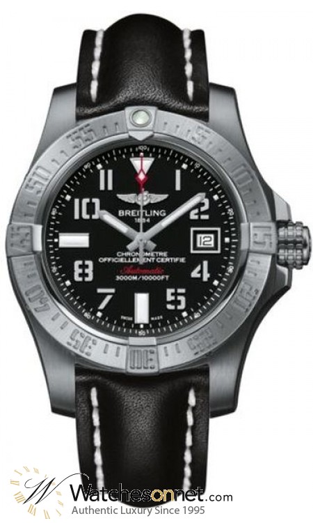 Breitling Avenger II Seawolf  Automatic Men's Watch, Stainless Steel, Black Dial, A1733110.BC31.435X