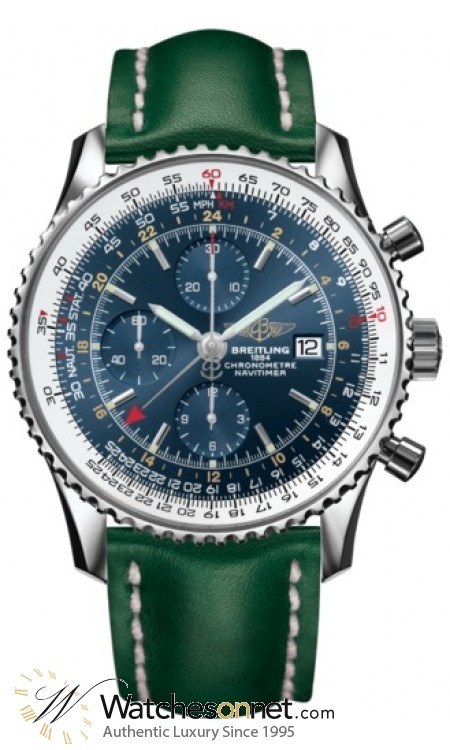 Breitling Navitimer World  Automatic Men's Watch, Stainless Steel, Blue Dial, A2432212.C651.192X