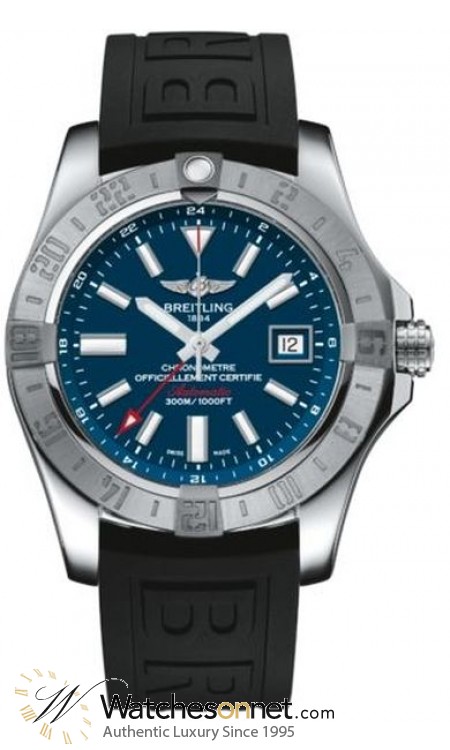 Breitling Avenger II GMT  Automatic Men's Watch, Stainless Steel, Blue Dial, A3239011.C872.152S