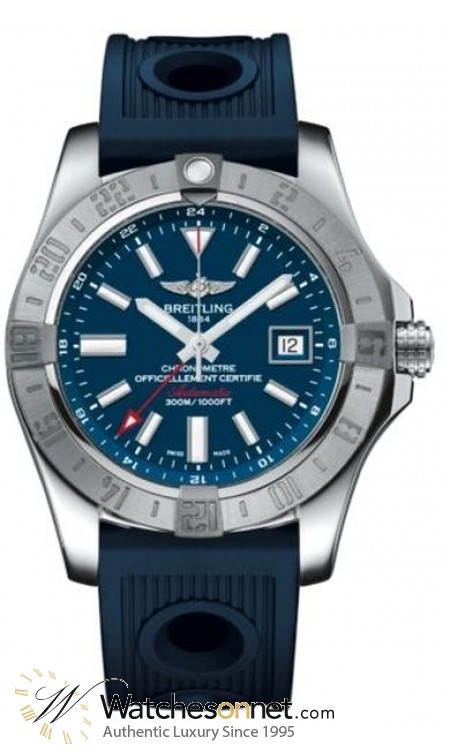 Breitling Avenger II GMT  Automatic Men's Watch, Stainless Steel, Blue Dial, A3239011.C872.211S
