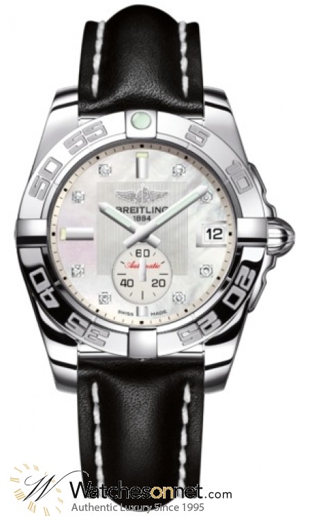 Breitling Galactic 36 Automatic  Automatic Unisex Watch, Stainless Steel, Mother Of Pearl & Diamonds Dial, A3733012.A717.414X