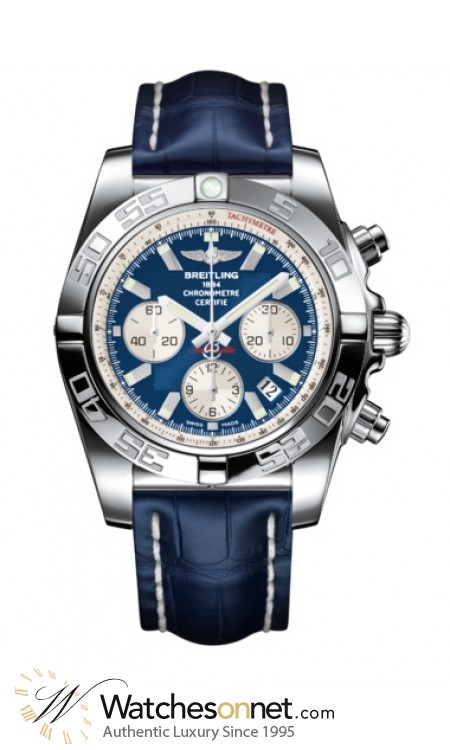 Breitling Chronomat 44  Chronograph Automatic Men's Watch, Stainless Steel, Blue Dial, AB011012.C788.731P