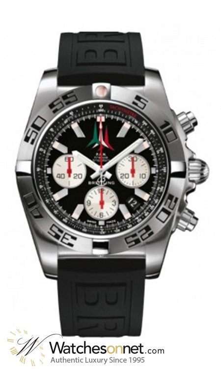 Breitling Chronomat 44  Chronograph Automatic Men's Watch, Stainless Steel, Black Dial, AB01104D.BC62.153S