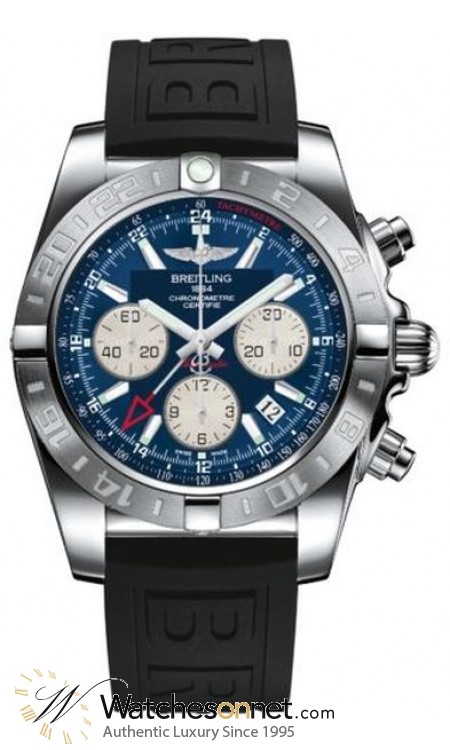 Breitling Chronomat 44 GMT  Automatic Men's Watch, Stainless Steel, Blue Dial, AB042011.C851.152S