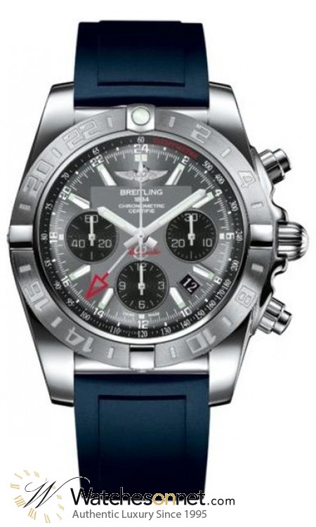Breitling Chronomat 44 GMT  Automatic Men's Watch, Stainless Steel, Gray Dial, AB042011.F561.143S