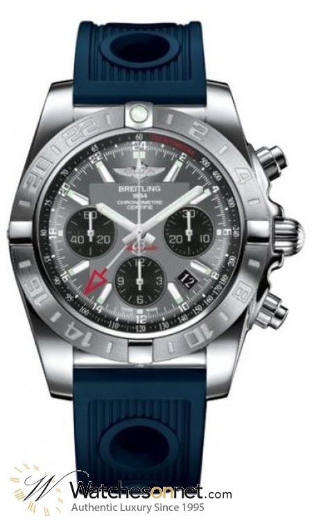 Breitling Chronomat 44 GMT  Automatic Men's Watch, Stainless Steel, Gray Dial, AB042011.F561.211S