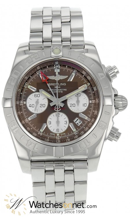 Breitling Chronomat 44  Automatic Men's Watch, Stainless Steel, Brown Dial, AB042011.Q589.375A