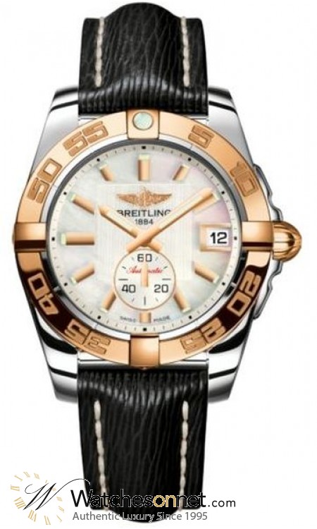 Breitling Galactic 36 Automatic  Automatic Unisex Watch, Stainless Steel & Rose Gold, Mother Of Pearl Dial, C3733012.A724.213X