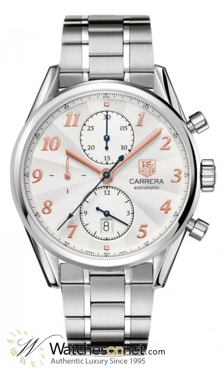 Tag Heuer Carrera  Chronograph Automatic Men's Watch, Stainless Steel, Silver Dial, CAS2112.BA0730