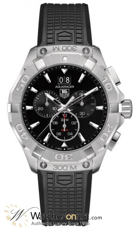 Tag Heuer Aquaracer  Quartz Men's Watch, Stainless Steel, Black Dial, CAY1110.FT6041