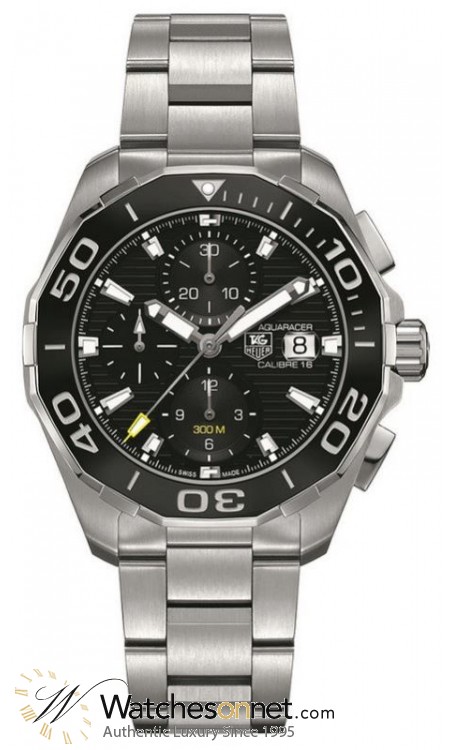 Tag Heuer Aquaracer  Automatic Men's Watch, Stainless Steel, Black Dial, CAY211A.BA0927