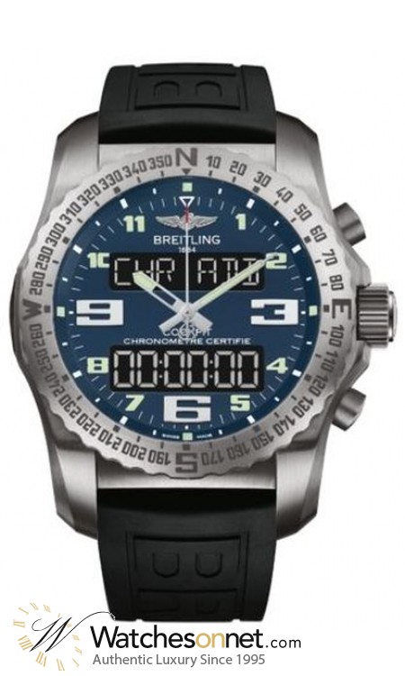 Breitling Cockpit B50  Quartz Men's Watch, Titanium, Blue Dial, EB501019.C904.155S
