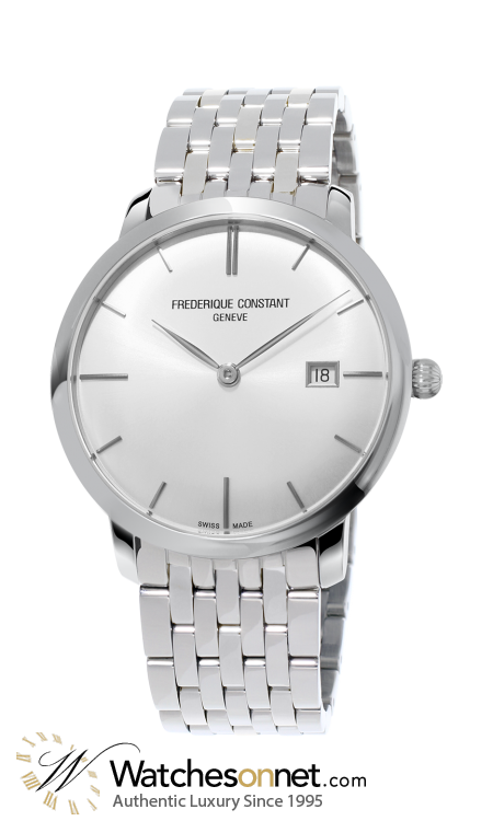 Frederique Constant Slimline  Automatic Men's Watch, Stainless Steel, Silver Dial, FC-306S4S6B2