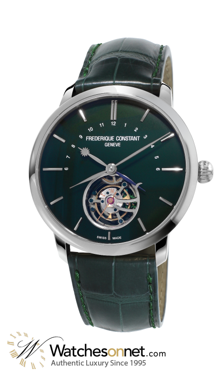 Frederique Constant Tourbillon  Automatic Men's Watch, Stainless Steel, Green Dial, FC-980DG4S6
