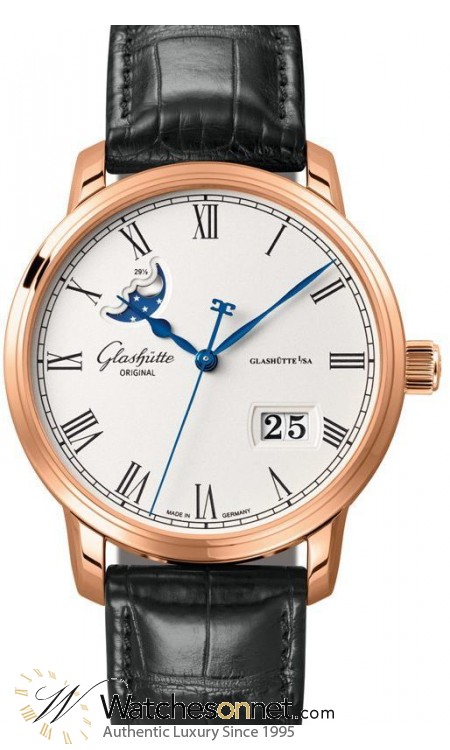 Glashutte Original Senator  Automatic Men's Watch, 18K Rose Gold, Silver Dial, 100-04-32-15-04