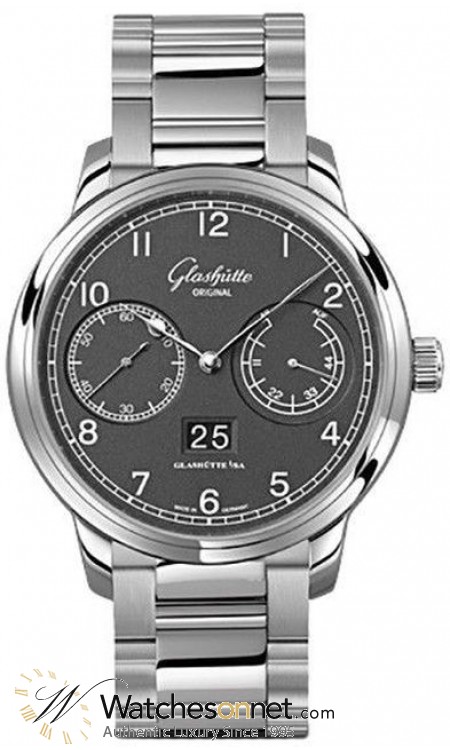 Glashutte Original Senator  Automatic Men's Watch, Stainless Steel, Grey Dial, 100-14-02-02-14