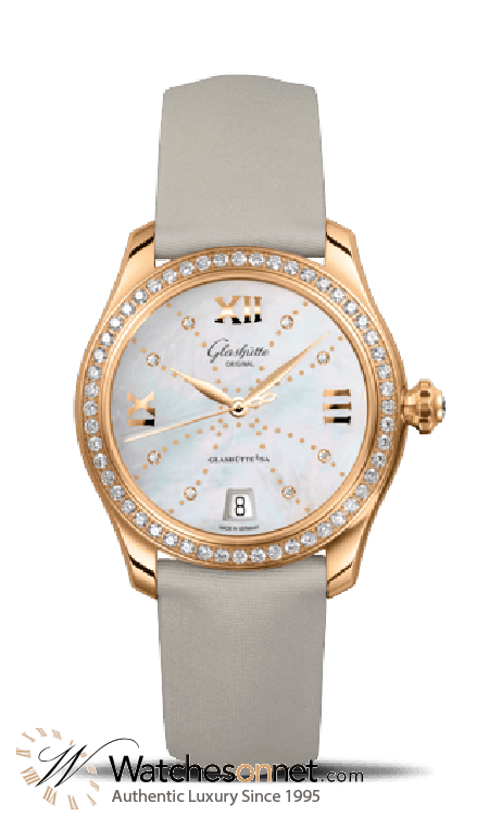 Glashutte Original Lady Serenade  Automatic Women's Watch, 18K Rose Gold, Mother Of Pearl & Diamonds Dial, 1-39-22-12-11-44