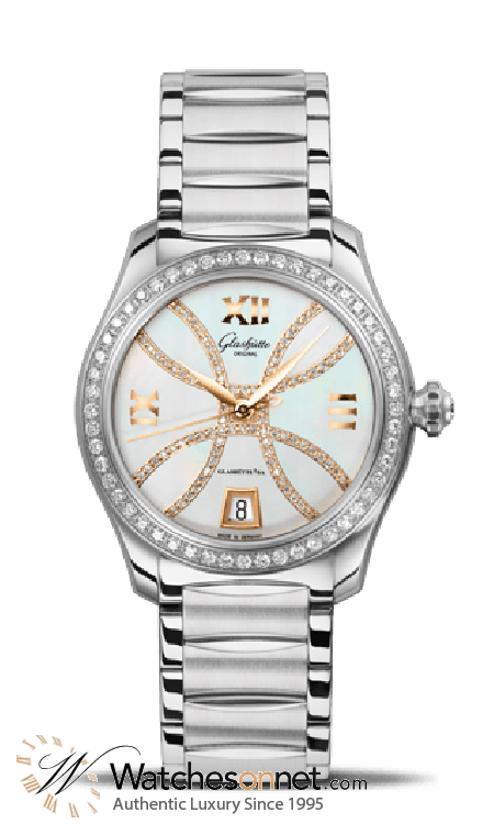 Glashutte Original Lady Serenade  Automatic Women's Watch, Stainless Steel, Mother Of Pearl & Diamonds Dial, 1-39-22-14-22-34