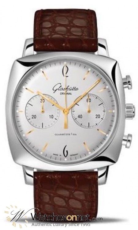 Glashutte Original Sixties  Chronograph Automatic Men's Watch, Stainless Steel, Silver Dial, 1-39-34-03-32-04