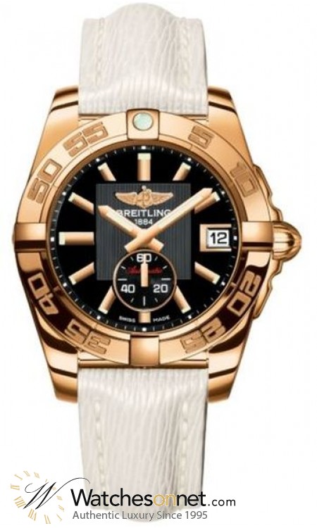 Breitling Galactic 36 Automatic  Automatic Unisex Watch, 18K Rose Gold, Black Dial, H3733012.BA54.236X