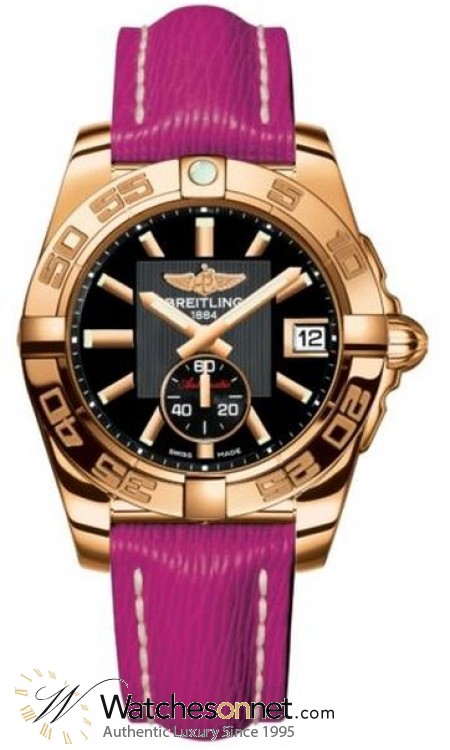 Breitling Galactic 36 Automatic  Automatic Unisex Watch, 18K Rose Gold, Black Dial, H3733012.BA54.268X