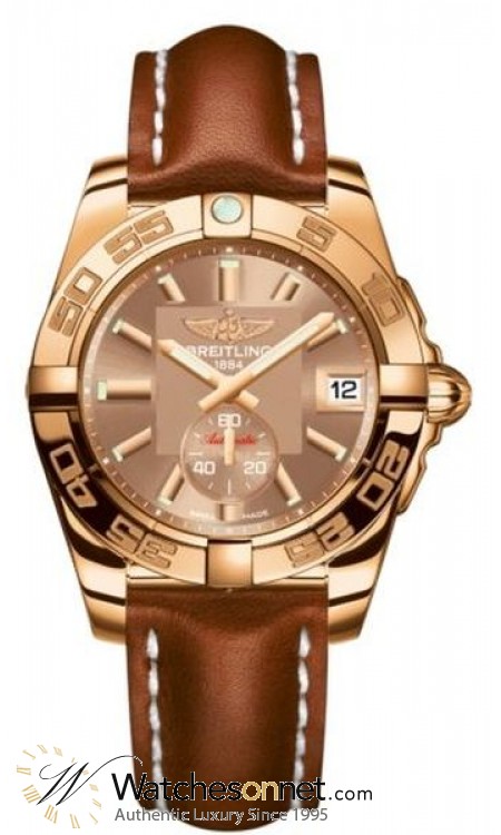 Breitling Galactic 36 Automatic  Automatic Unisex Watch, 18K Rose Gold, Bronze Dial, H3733012.Q584.413X