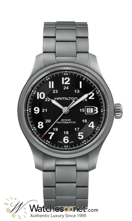 Hamilton Field  Automatic Men's Watch, Titanium, Black Dial, H70565133