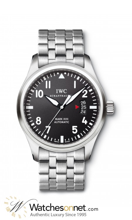 IWC Pilots  Automatic Men's Watch, Stainless Steel, Black Dial, IW326504