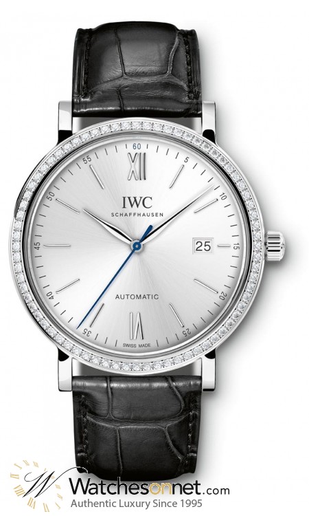IWC Portofino  Automatic Men's Watch, 18K White Gold, Silver Dial, IW356514