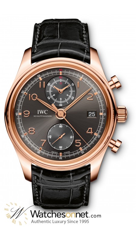 IWC Portuguese  Chronograph Automatic Men's Watch, 18K Rose Gold, Grey Dial, IW390405