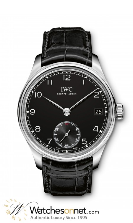 IWC Portuguese  Mechanical Men's Watch, Stainless Steel, Black Dial, IW510202