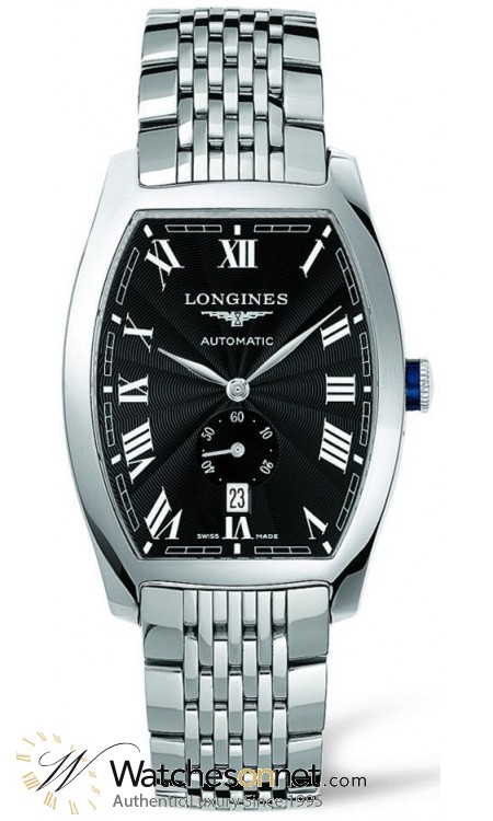 Longines Evidenza  Automatic Men's Watch, Stainless Steel, Black Dial, L2.642.4.51.6