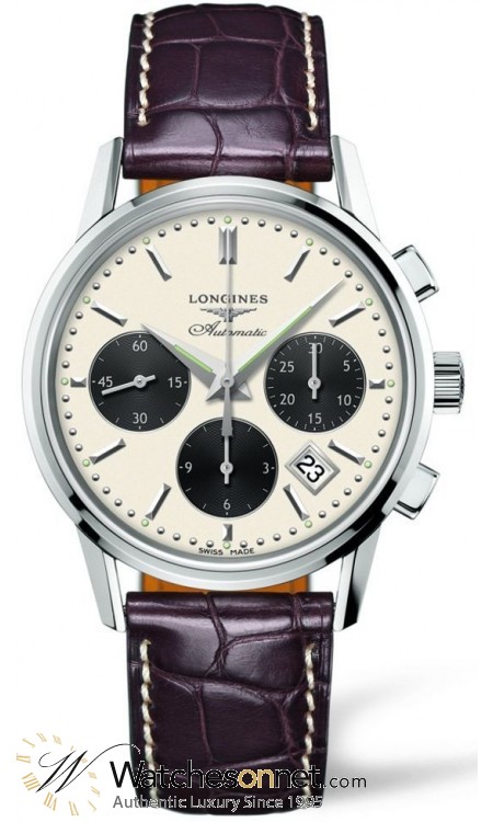 Longines Heritage L2.749.4.02.2 Men's Stainless Steel Chronograph ...