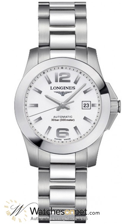 Longines Conquest  Automatic Women's Watch, Steel & 18K Rose Gold, White Dial, L3.276.4.16.6
