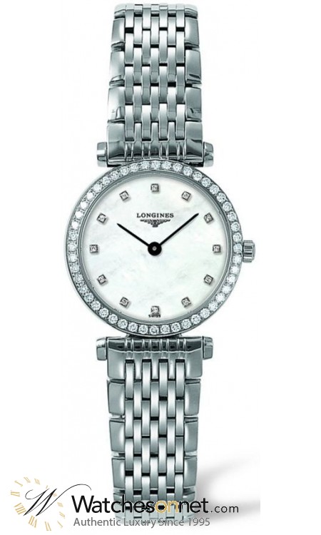Longines La Grande Classique  Quartz Women's Watch, Stainless Steel, Mother Of Pearl & Diamonds Dial, L4.241.0.80.6