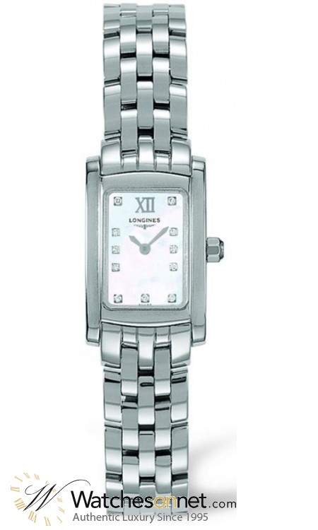 Longines Dolcevita  Quartz Women's Watch, Stainless Steel, Mother Of Pearl & Diamonds Dial, L5.158.4.84.6