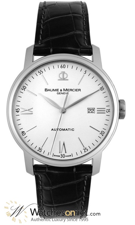 Baume & Mercier Classima  Automatic Men's Watch, Stainless Steel, White Dial, MOA08592