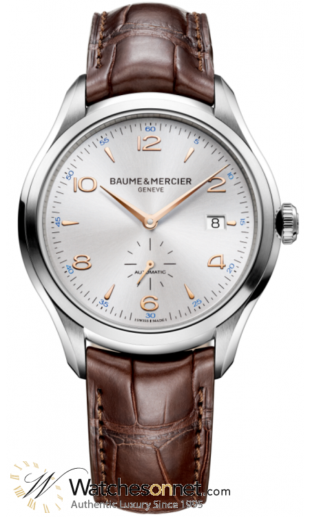 Baume & Mercier Clifton  Automatic Men's Watch, Stainless Steel, Silver Dial, MOA10054