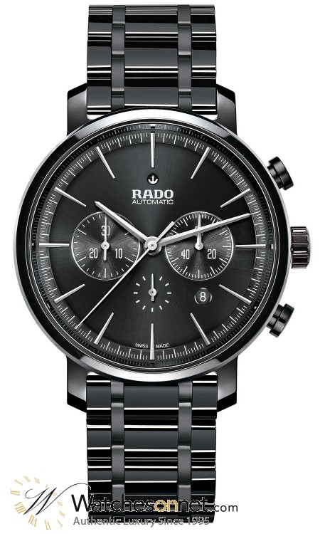 Rado Diamaster  Chronograph Automatic Men's Watch, Ceramic, Black Dial, R14075182