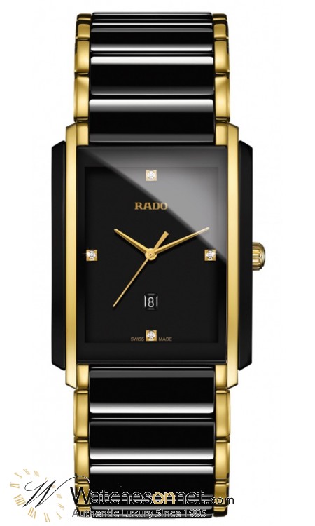 Rado Integral  Quartz Unisex Watch, Ceramic, Black & Diamonds Dial, R20204712