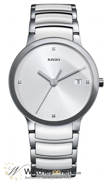 Rado Centrix  Quartz Unisex Watch, Ceramic, Silver Dial, R30927722